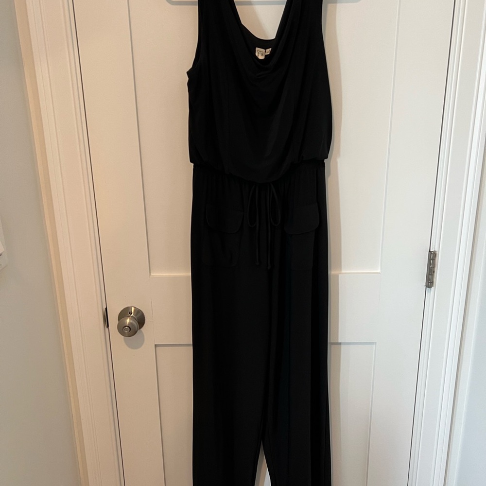 Emma & Michele Black Sleeveless Jumpsuit
